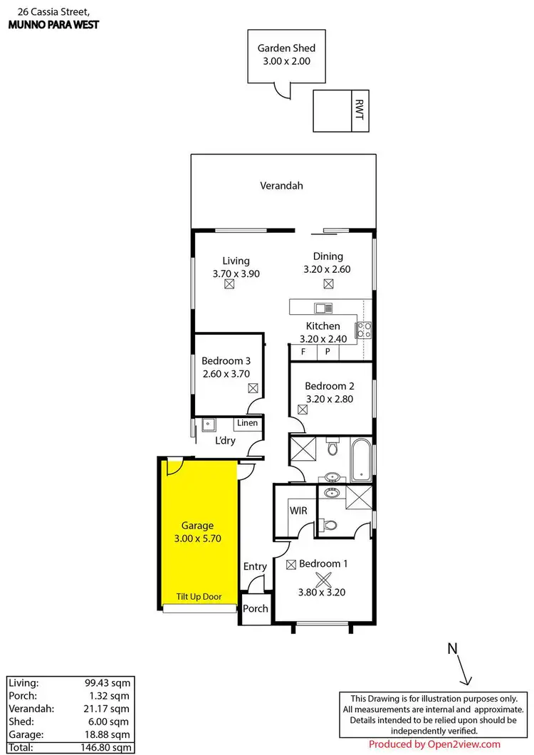 Floorplan of Homely house listing, 26 Cassia Street, Munno Para West SA 5115