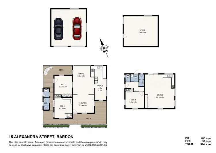 Floorplan of Homely house listing, 15 Alexandra Street, Bardon QLD 4065