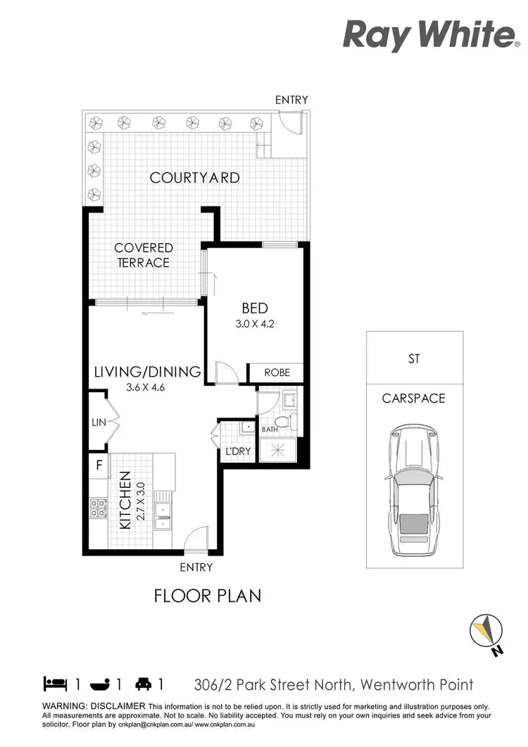 Floorplan of Homely apartment listing, 306/2 Park Street North, Wentworth Point NSW 2127