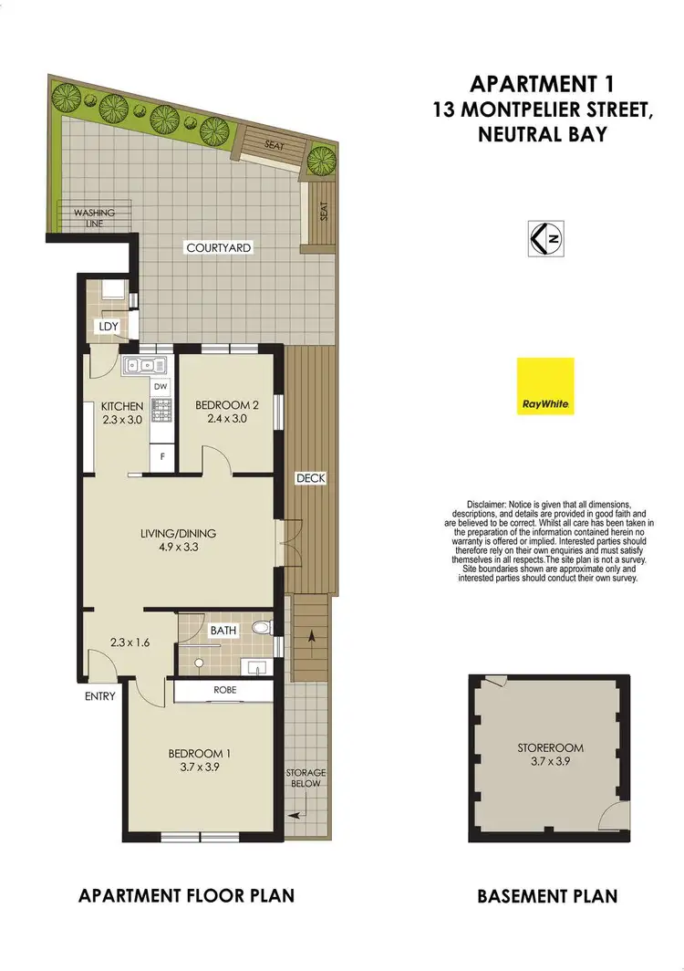 Floorplan of Homely apartment listing, 1/13 Montpelier Street, Neutral Bay NSW 2089