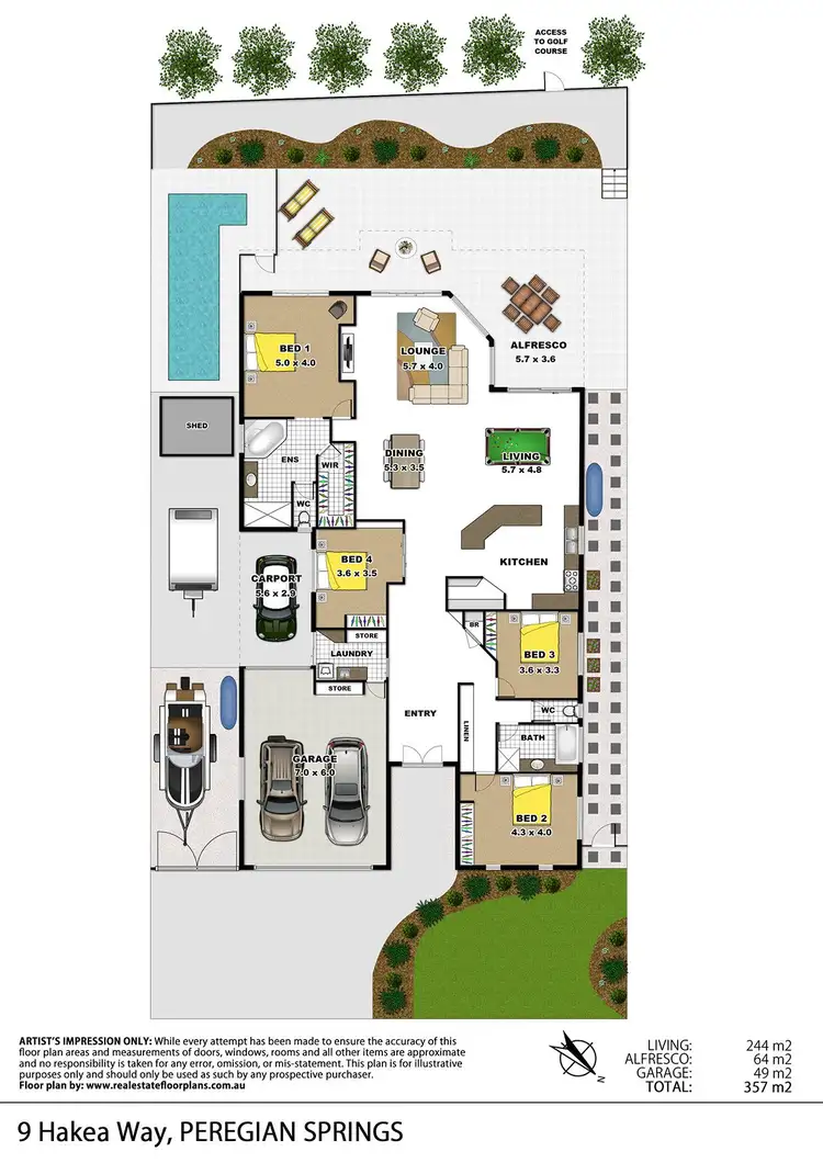 Floorplan of Homely house listing, 9 Hakea Way, Peregian Springs QLD 4573