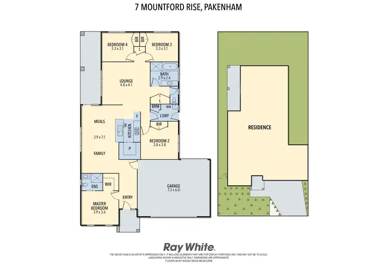 Floorplan of Homely house listing, 7 Mountford Rise, Pakenham VIC 3810