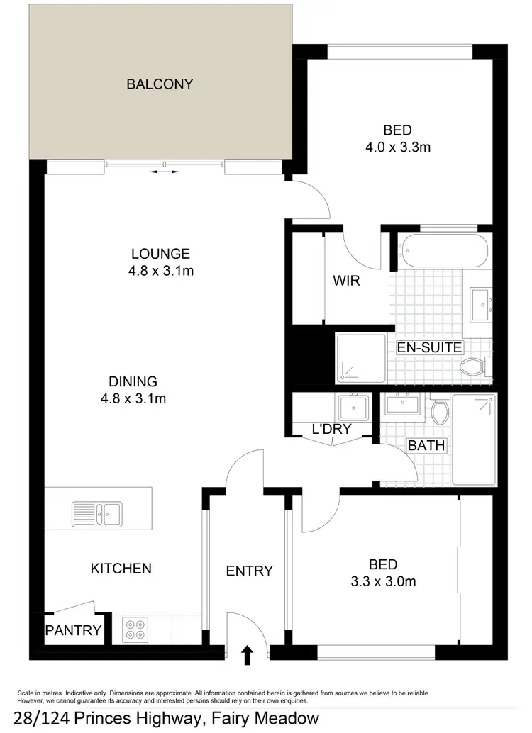 Floorplan of Homely unit listing, 28/124 Princes Highway, Fairy Meadow NSW 2519