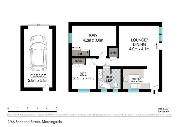 Floorplan of Homely unit listing, 2/66 Shetland Street, Morningside QLD 4170
