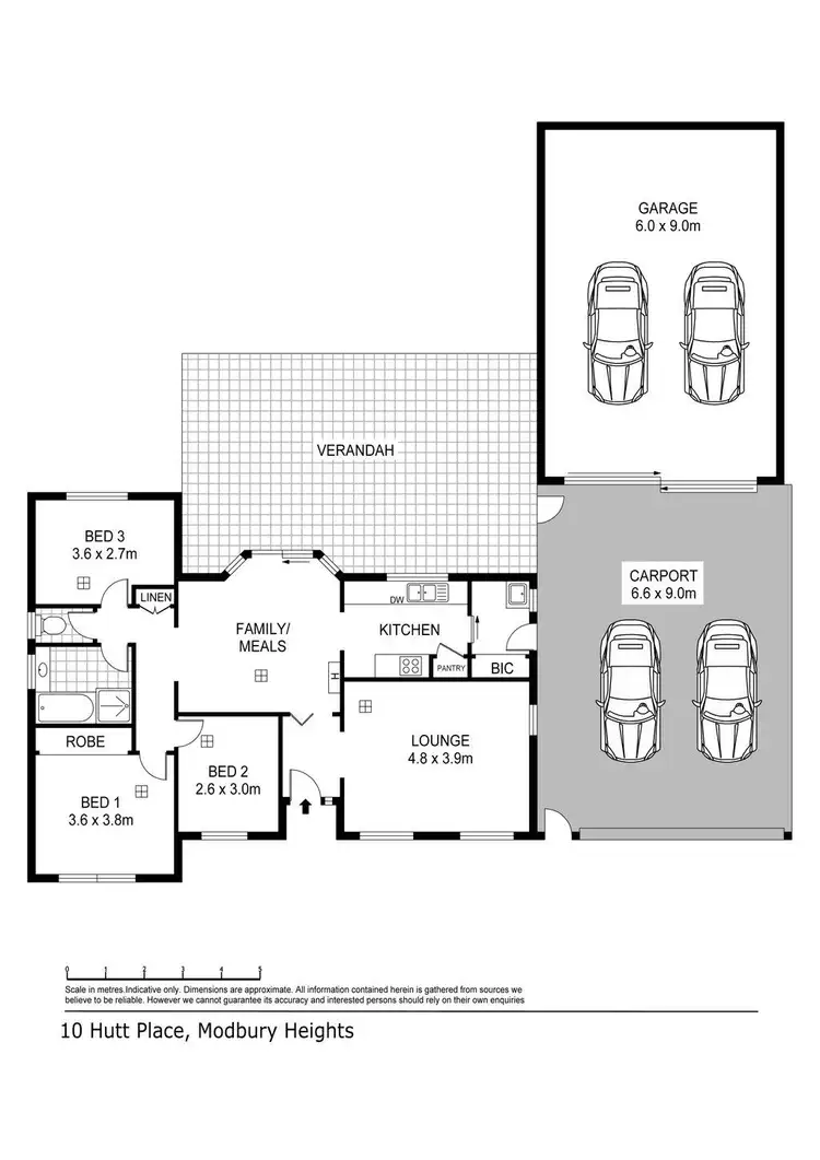 Floorplan of Homely house listing, 10 Hutt Place, Modbury Heights SA 5092
