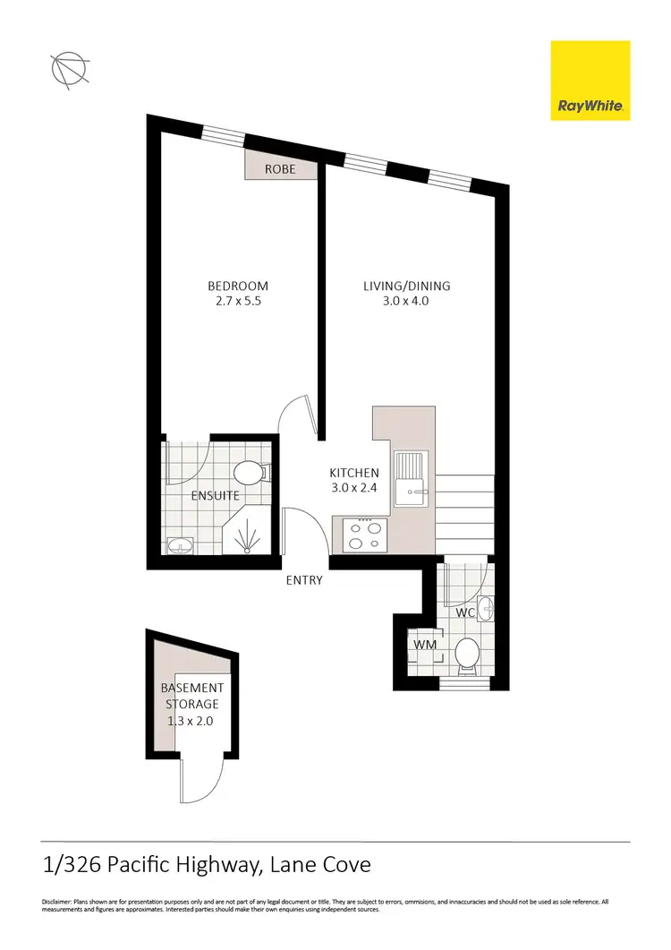 Floorplan of Homely unit listing, 1/326 Pacific Highway, Lane Cove NSW 2066