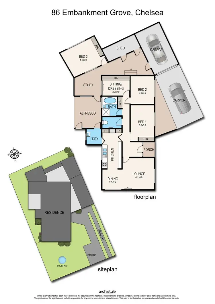 Floorplan of Homely house listing, 86 Embankment Grove, Chelsea VIC 3196