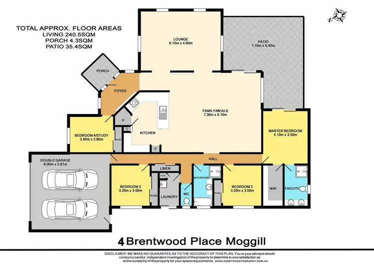 Floorplan of Homely house listing, 4 Brentwood Place, Moggill QLD 4070