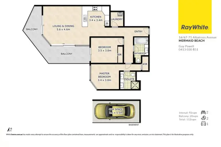 Floorplan of Homely apartment listing, 16/67-71 Albatross Avenue, Mermaid Beach QLD 4218