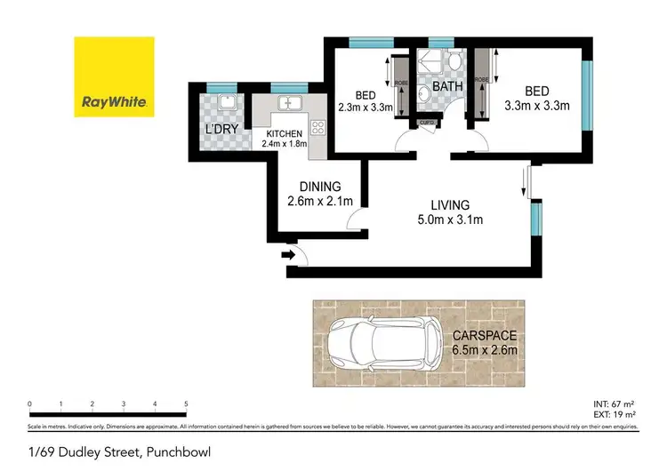 Floorplan of Homely unit listing, 1/69 Dudley Street, Punchbowl NSW 2196