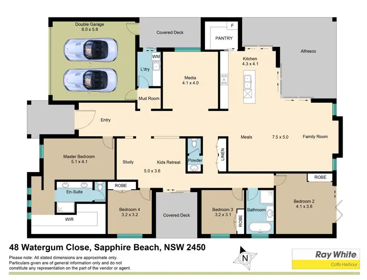 Floorplan of Homely house listing, 48 Watergum Close, Sapphire Beach NSW 2450