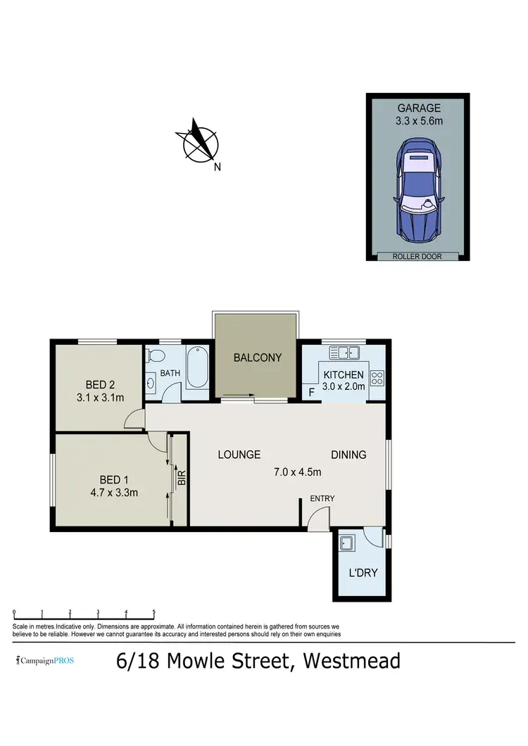 Floorplan of Homely unit listing, 6/18 Mowle Street, Westmead NSW 2145