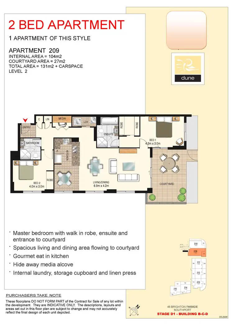Floorplan of Homely apartment listing, 1 Aqua Street, Southport QLD 4215