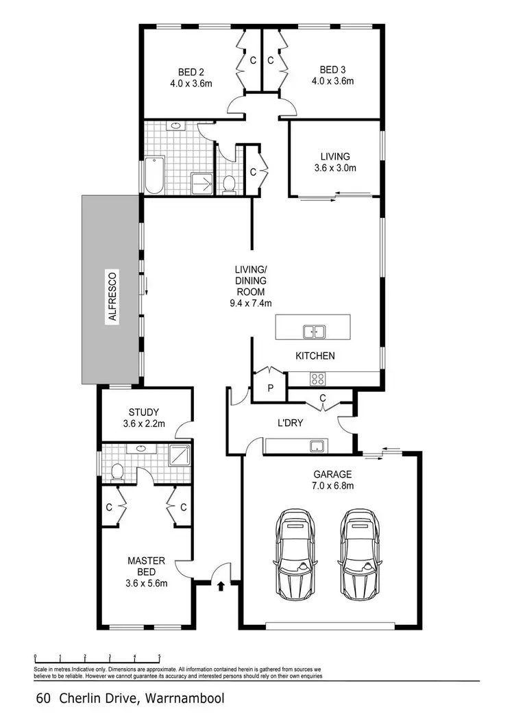 Floorplan of Homely house listing, 60 Cherlin Drive, Warrnambool VIC 3280