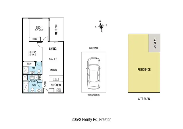 Floorplan of Homely apartment listing, 205/2 Plenty Road, Preston VIC 3072