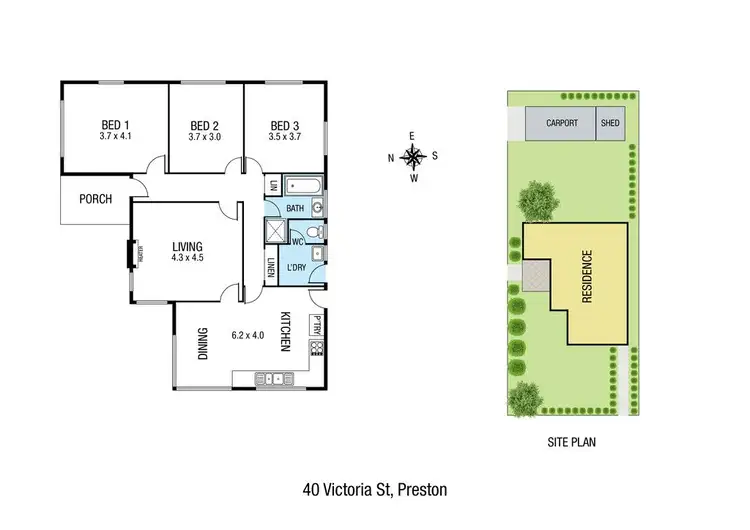 Floorplan of Homely house listing, 40 Victoria Street, Preston VIC 3072