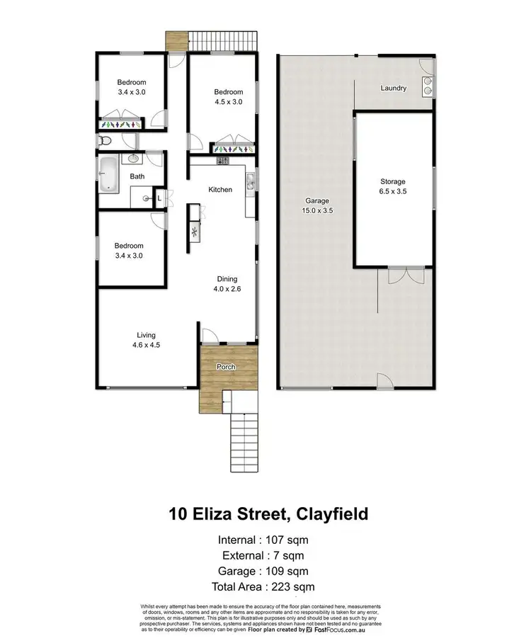 Floorplan of Homely house listing, 10 Eliza Street, Clayfield QLD 4011