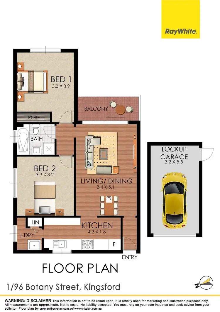 Floorplan of Homely apartment listing, 1/96 Botany Street, Kingsford NSW 2032