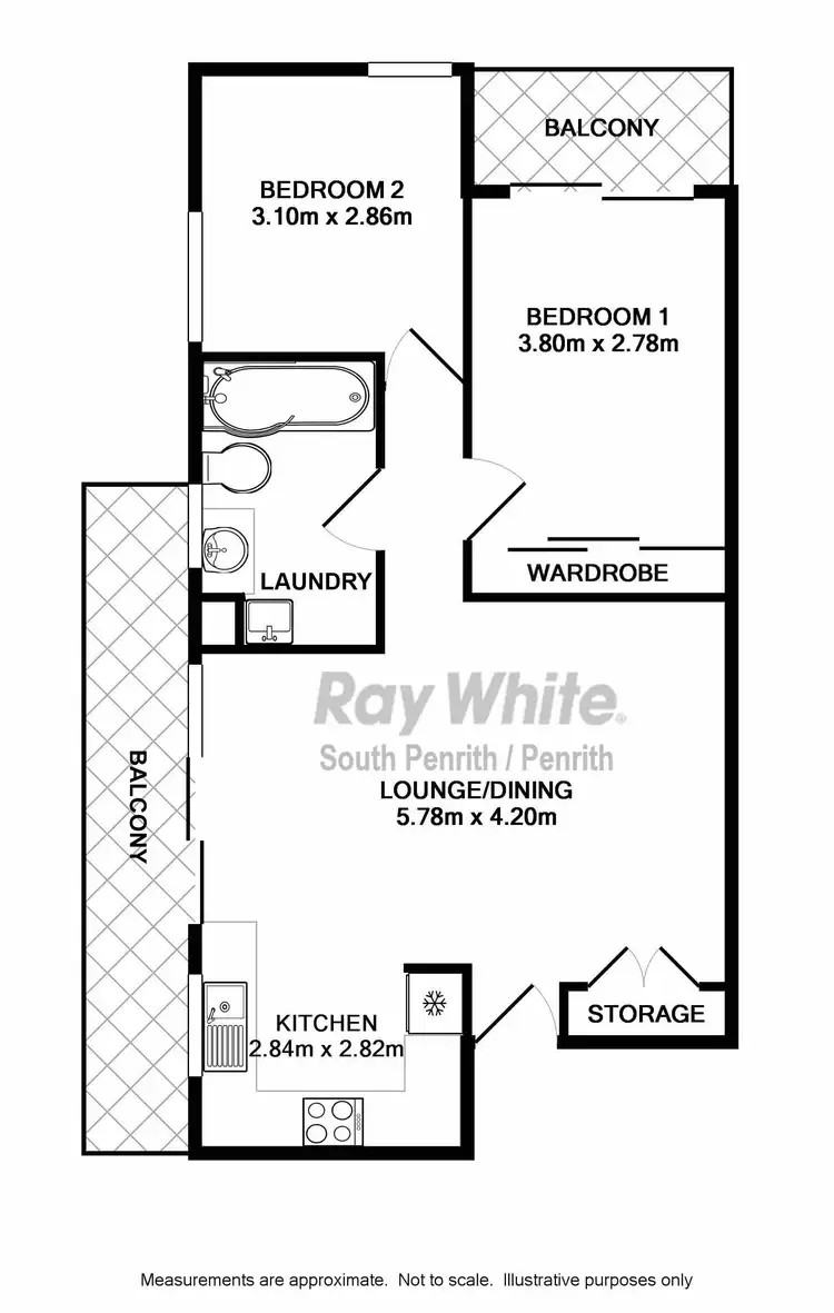 Floorplan of Homely unit listing, 1E/9-19 York Road, Jamisontown NSW 2750