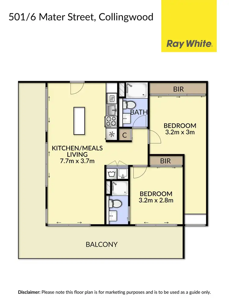 Floorplan of Homely apartment listing, 501/6 Mater Street, Collingwood VIC 3066