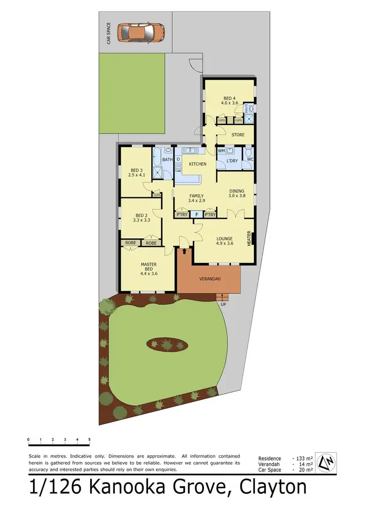 Floorplan of Homely unit listing, 1/126 Kanooka Grove, Clayton VIC 3168