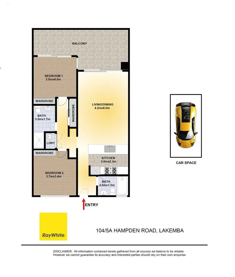 Floorplan of Homely apartment listing, 104/5A Hampden Road, Lakemba NSW 2195