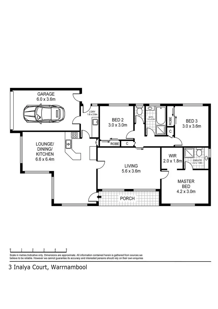 Floorplan of Homely house listing, 3 Inalya Court, Warrnambool VIC 3280
