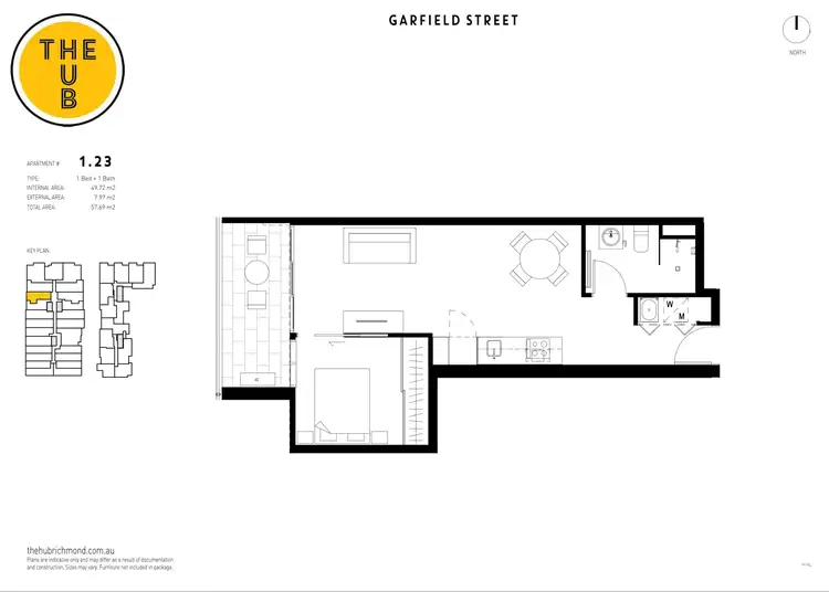 Floorplan of Homely apartment listing, 123/8 Garfield Street, Richmond VIC 3121