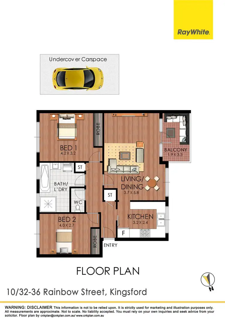 Floorplan of Homely apartment listing, 10/32-36 Rainbow Street, Kingsford NSW 2032
