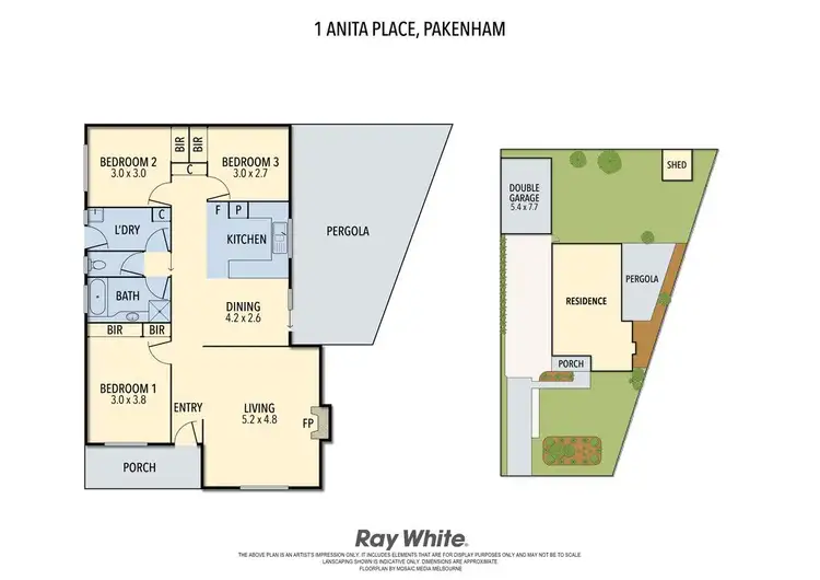 Floorplan of Homely house listing, 1 Anita Place, Pakenham VIC 3810