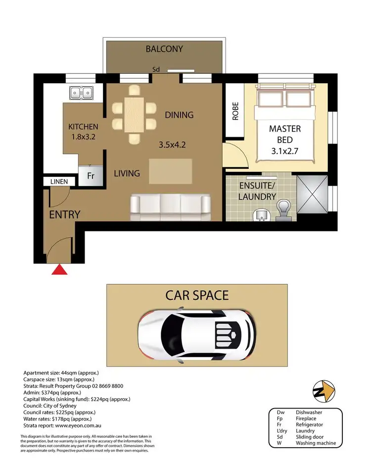 Floorplan of Homely apartment listing, 31/53-55 Cook Road, Centennial Park NSW 2021