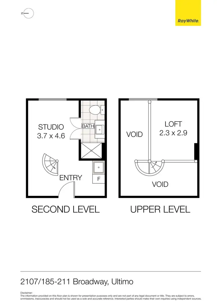 Floorplan of Homely studio listing, 2107/185-211 Broadway, Ultimo NSW 2007