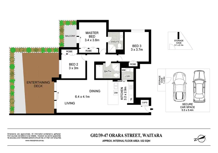 Floorplan of Homely apartment listing, 2/39-47 Orara Street, Waitara NSW 2077