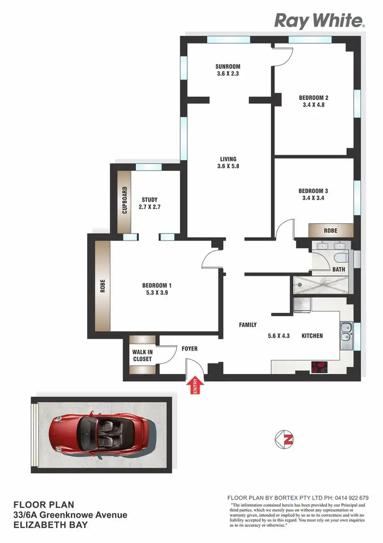 Floorplan of Homely apartment listing, 33/6A Greenknowe Avenue, Elizabeth Bay NSW 2011