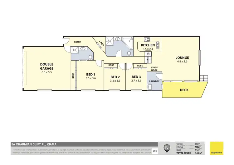 Floorplan of Homely townhouse listing, 5A Charmian Clift Place, Kiama NSW 2533