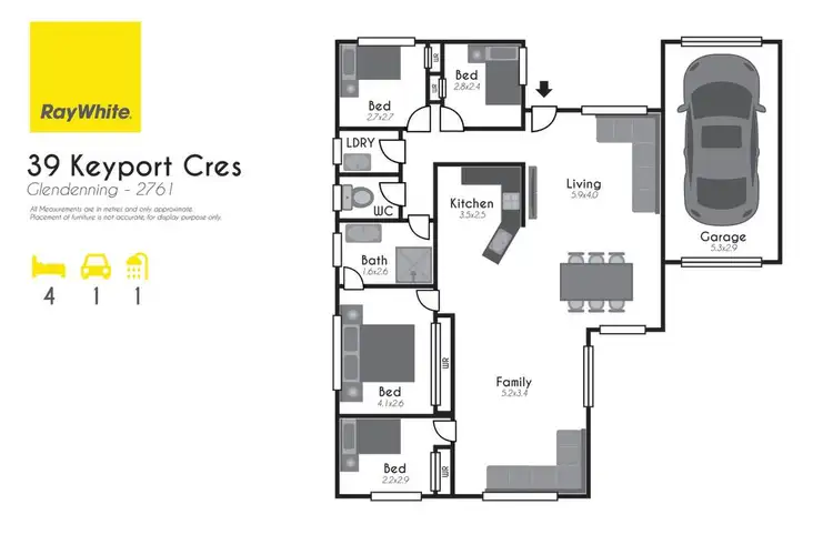 Floorplan of Homely house listing, 39 Keyport Crescent, Glendenning NSW 2761