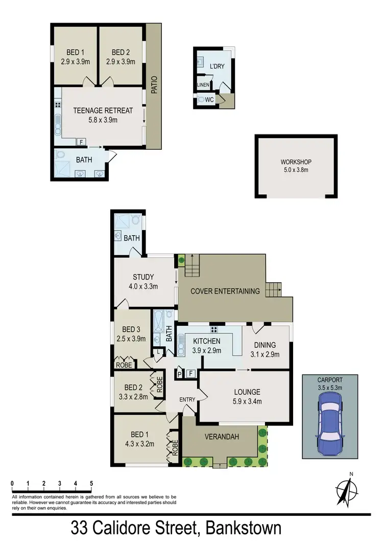 Floorplan of Homely house listing, 33 Calidore Street, Bankstown NSW 2200