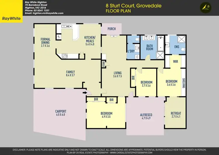Floorplan of Homely house listing, 8 Sturt Court, Grovedale VIC 3216