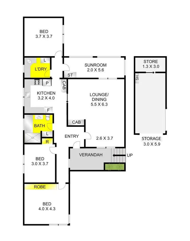 Floorplan of Homely house listing, 6 Kardinia Street, Belmont VIC 3216