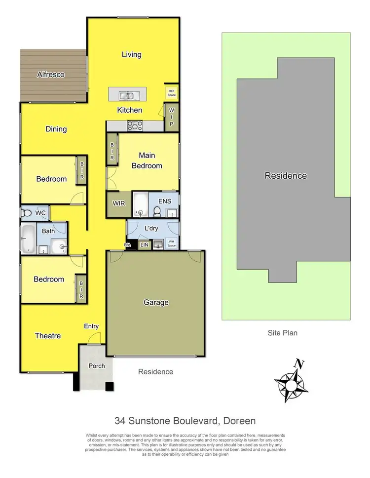 Floorplan of Homely house listing, 34 Sunstone Boulevard, Doreen VIC 3754