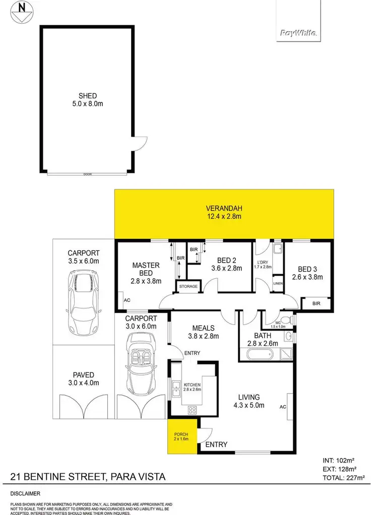 Floorplan of Homely house listing, 21 Bentine Street, Para Vista SA 5093