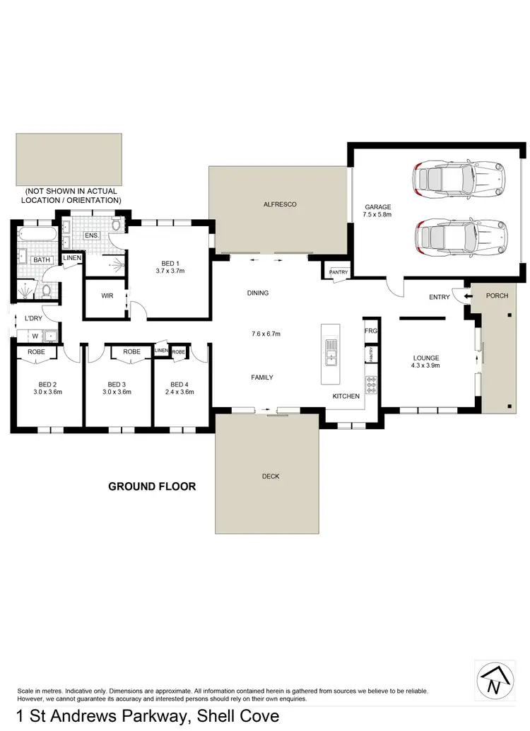 Floorplan of Homely house listing, 1 St Andrews Parkway, Shell Cove NSW 2529
