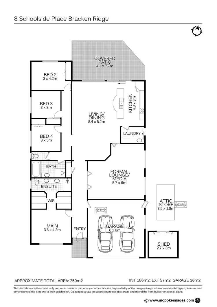Floorplan of Homely house listing, 8 Schoolside Place, Bracken Ridge QLD 4017