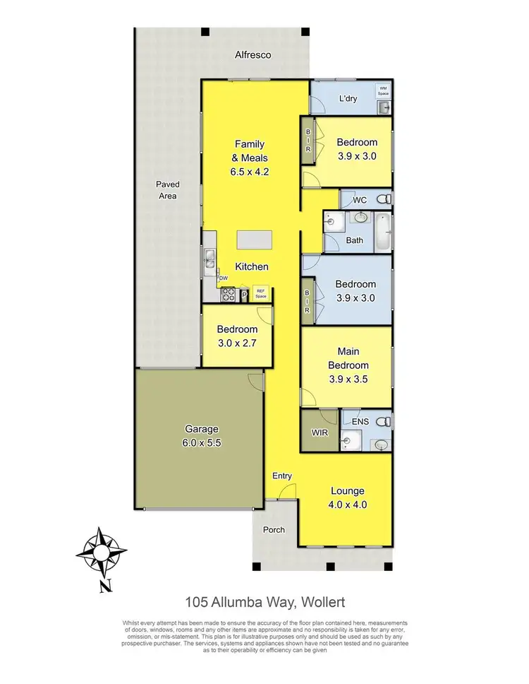 Floorplan of Homely house listing, 105 Allumba Way, Wollert VIC 3750