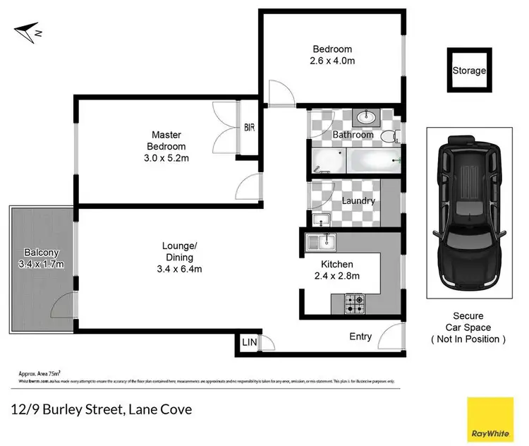 Floorplan of Homely apartment listing, 12/9 Burley Street, Lane Cove NSW 2066