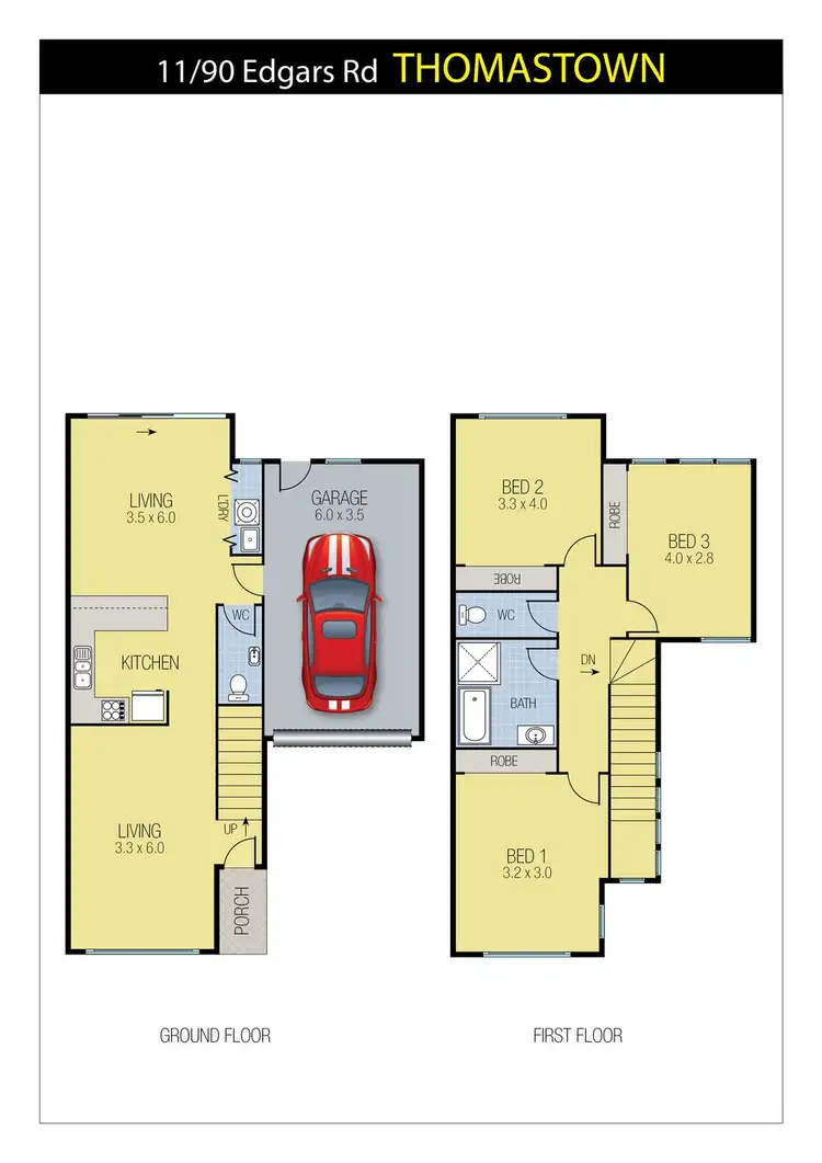 Floorplan of Homely townhouse listing, 11/90 Edgars Road, Thomastown VIC 3074