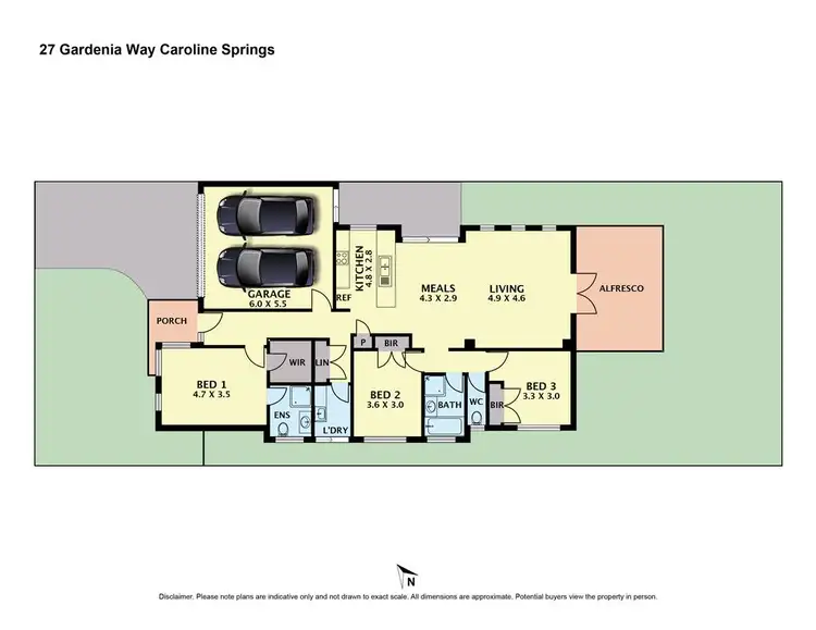 Floorplan of Homely house listing, 27 Gardenia Way, Caroline Springs VIC 3023