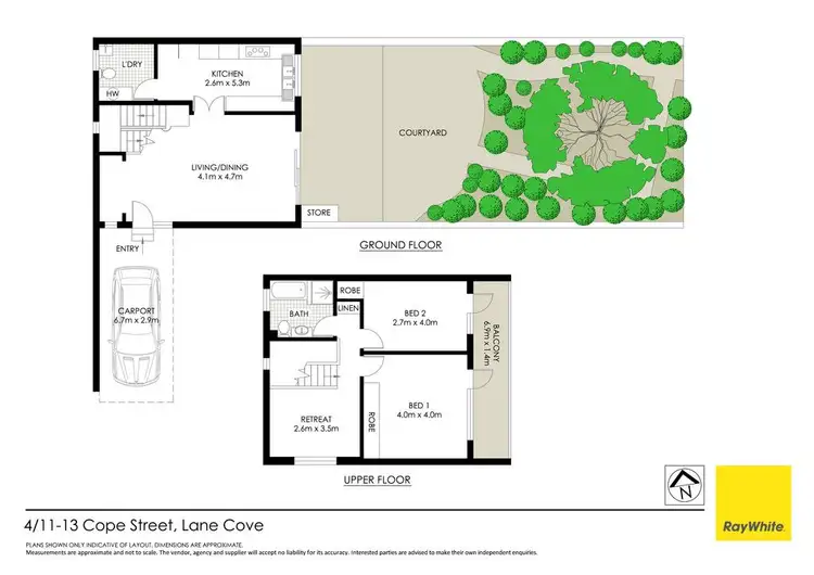 Floorplan of Homely townhouse listing, 4/11-13 Cope Street, Lane Cove NSW 2066