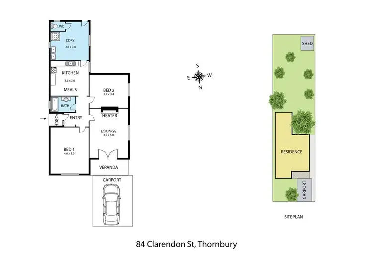 Floorplan of Homely house listing, 84 Clarendon Street, Thornbury VIC 3071
