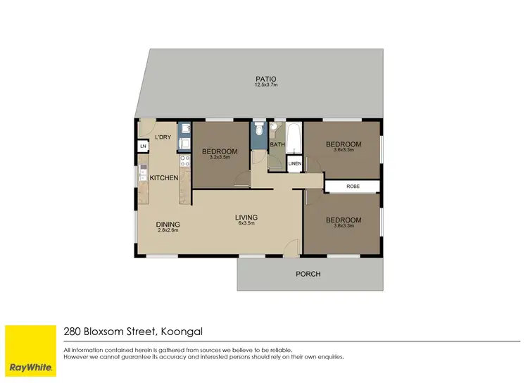 Floorplan of Homely house listing, 280 Bloxsom Street, Koongal QLD 4701